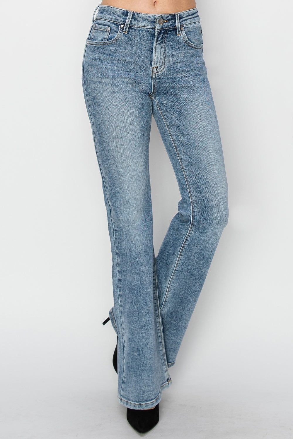 RISEN MID RISE BOOTCUT JEANS