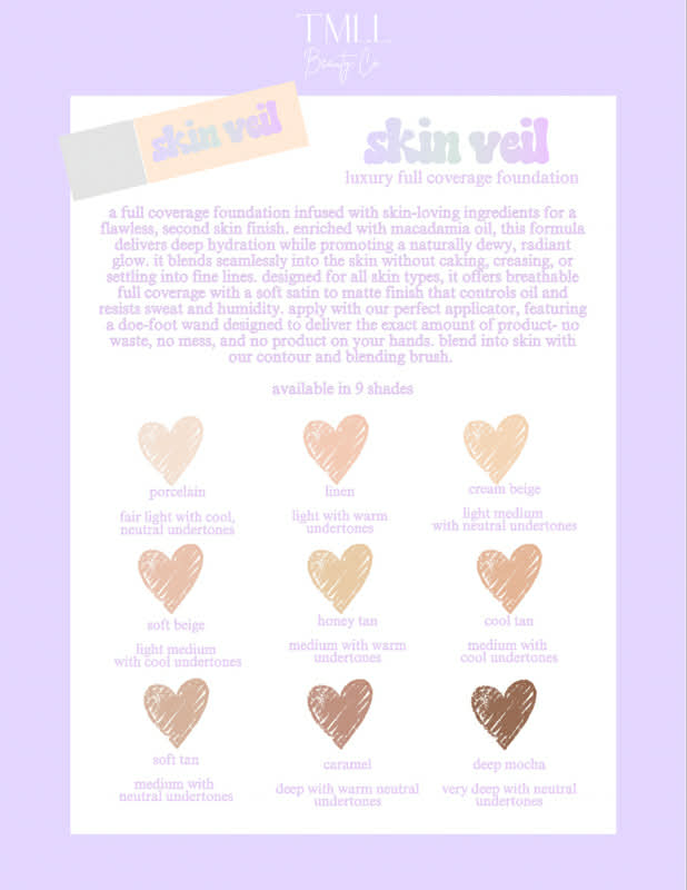 TMLL Skin Veil Luxury Full Coverage Foundation
