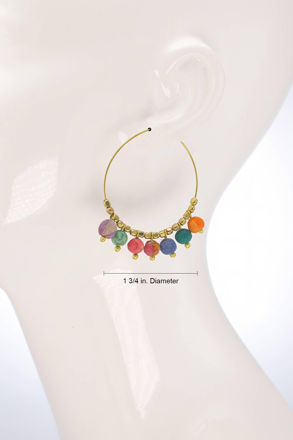 HANDMADE WIRE HOOP EARRINGS w/ ACCENT BEADS