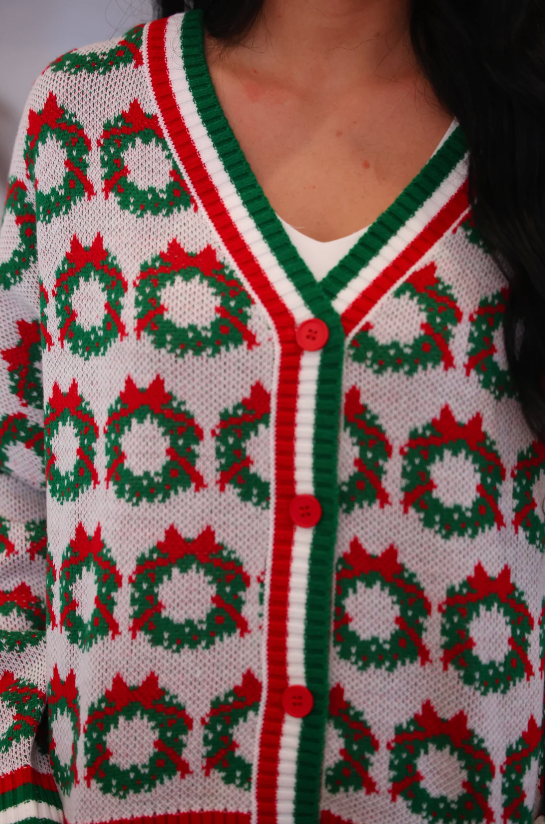 *PREORDER* Ribbon Wreath Knit Cardigan