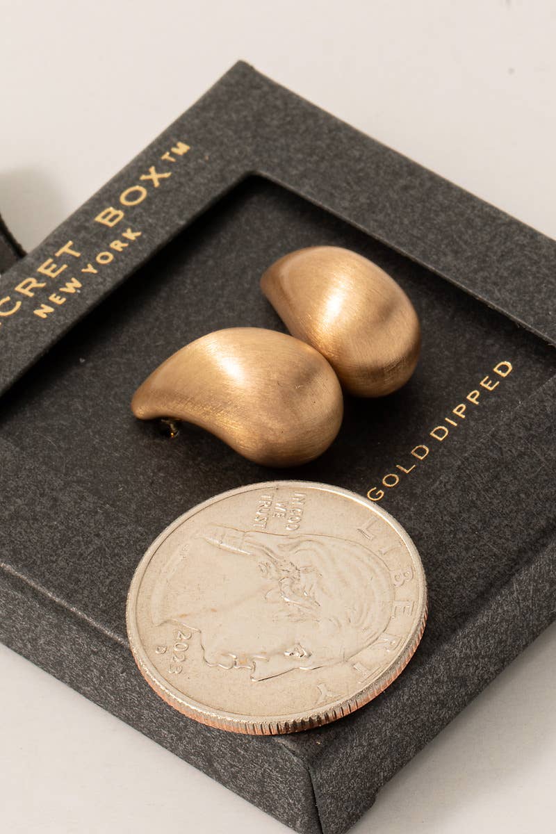 GOLD DIPPED SMALL TEAR DROP STUD EARRINGS