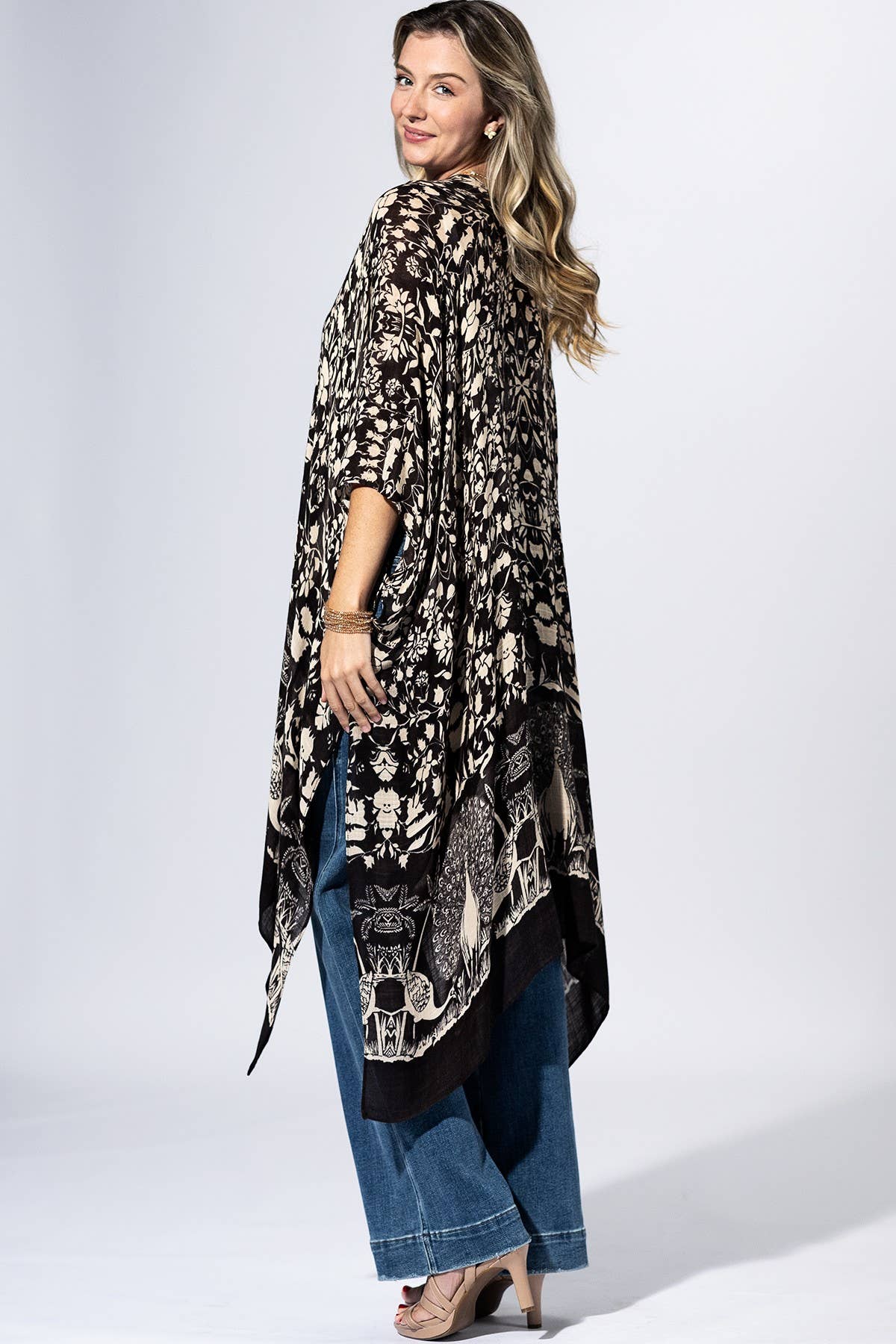 PATCHWORK PAISLEY VISCOSE KIMONO