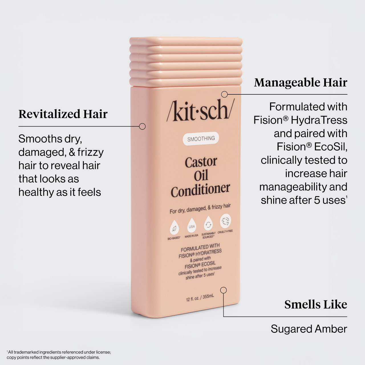 KITSCH SMOOTHING CASTOR OIL SHAMPOO & CONDITIONER COMBO