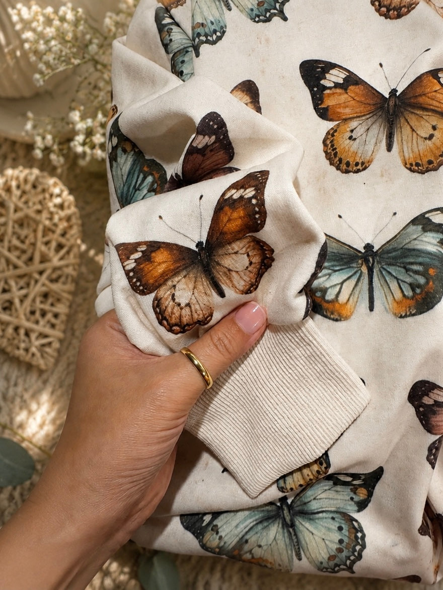 BUTTERFLY SEASON PULLOVER SWEATSHIRT