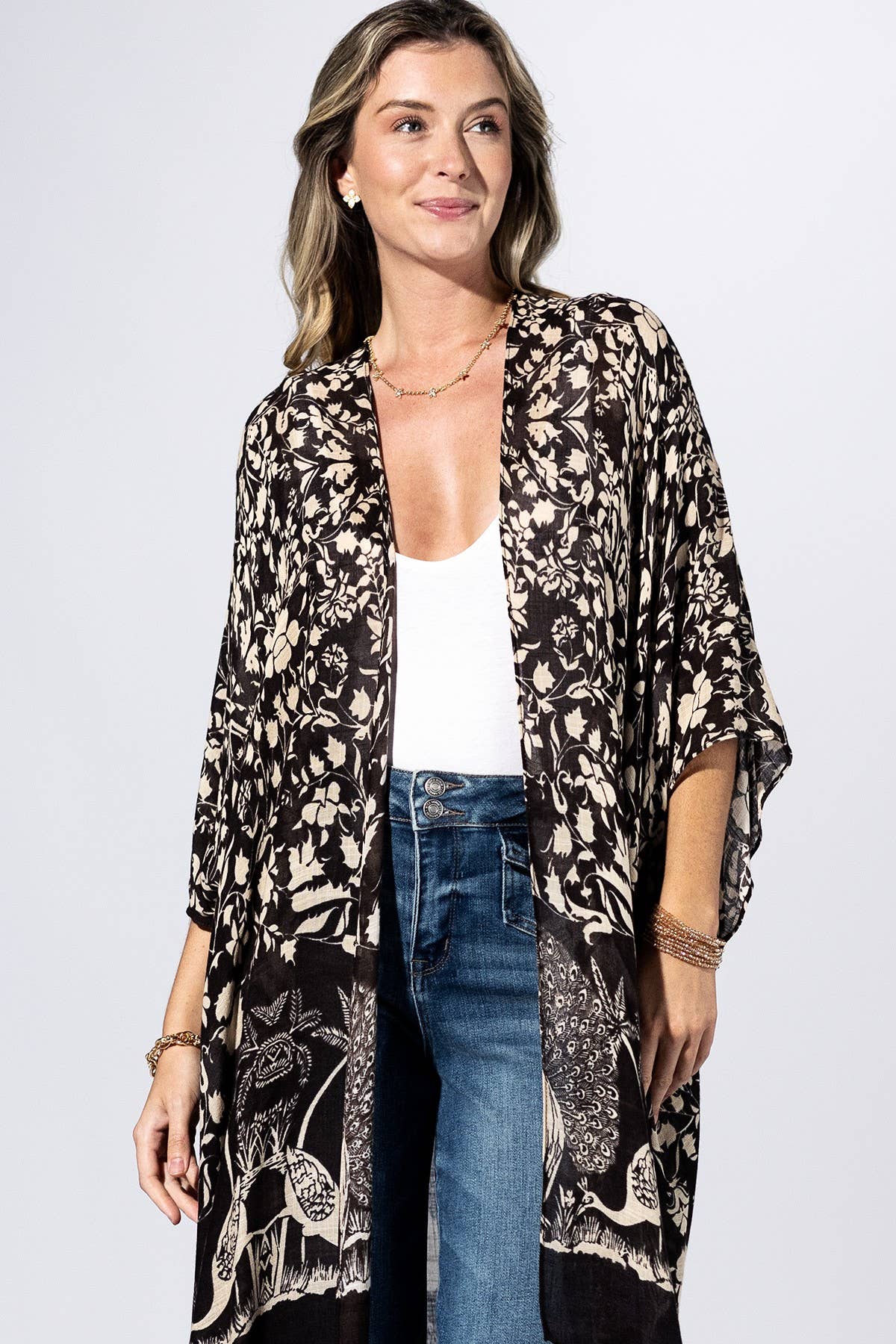 PATCHWORK PAISLEY VISCOSE KIMONO