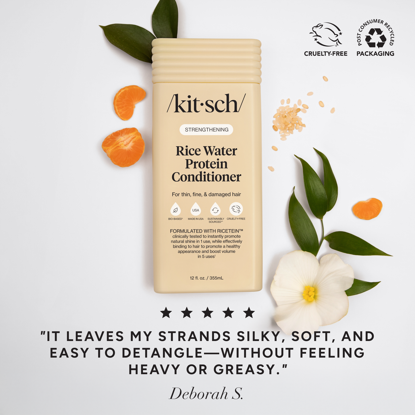 KITSCH STRENGTHENING RICE WATER SHAMPOO & CONDITIONER COMBO
