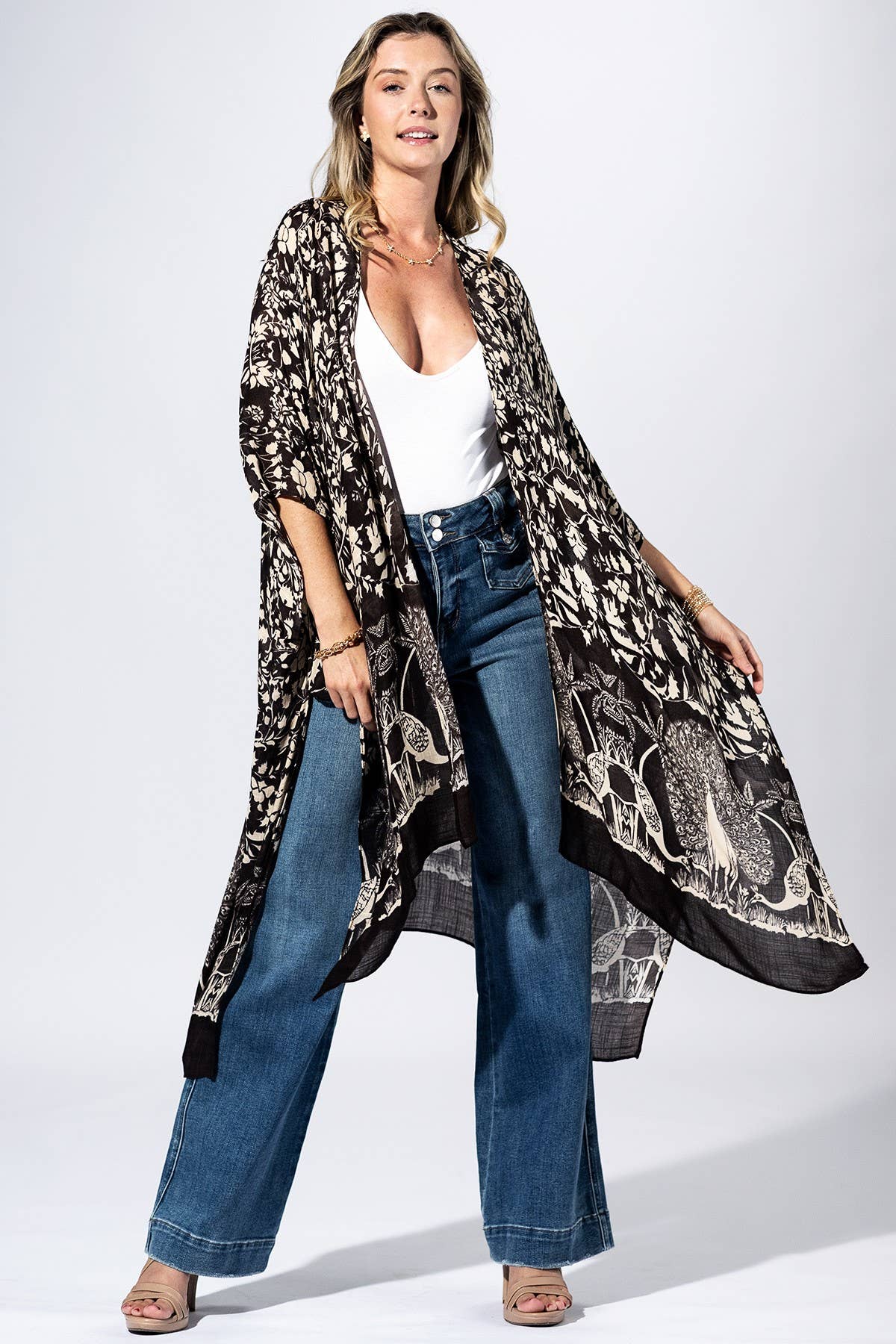 PATCHWORK PAISLEY VISCOSE KIMONO