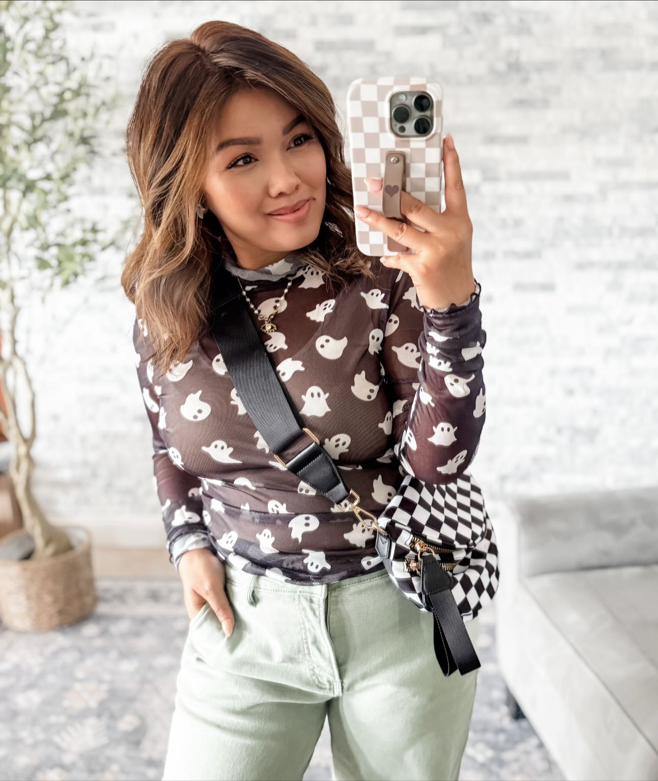 KIEGAN MESH TOP - GHOSTS