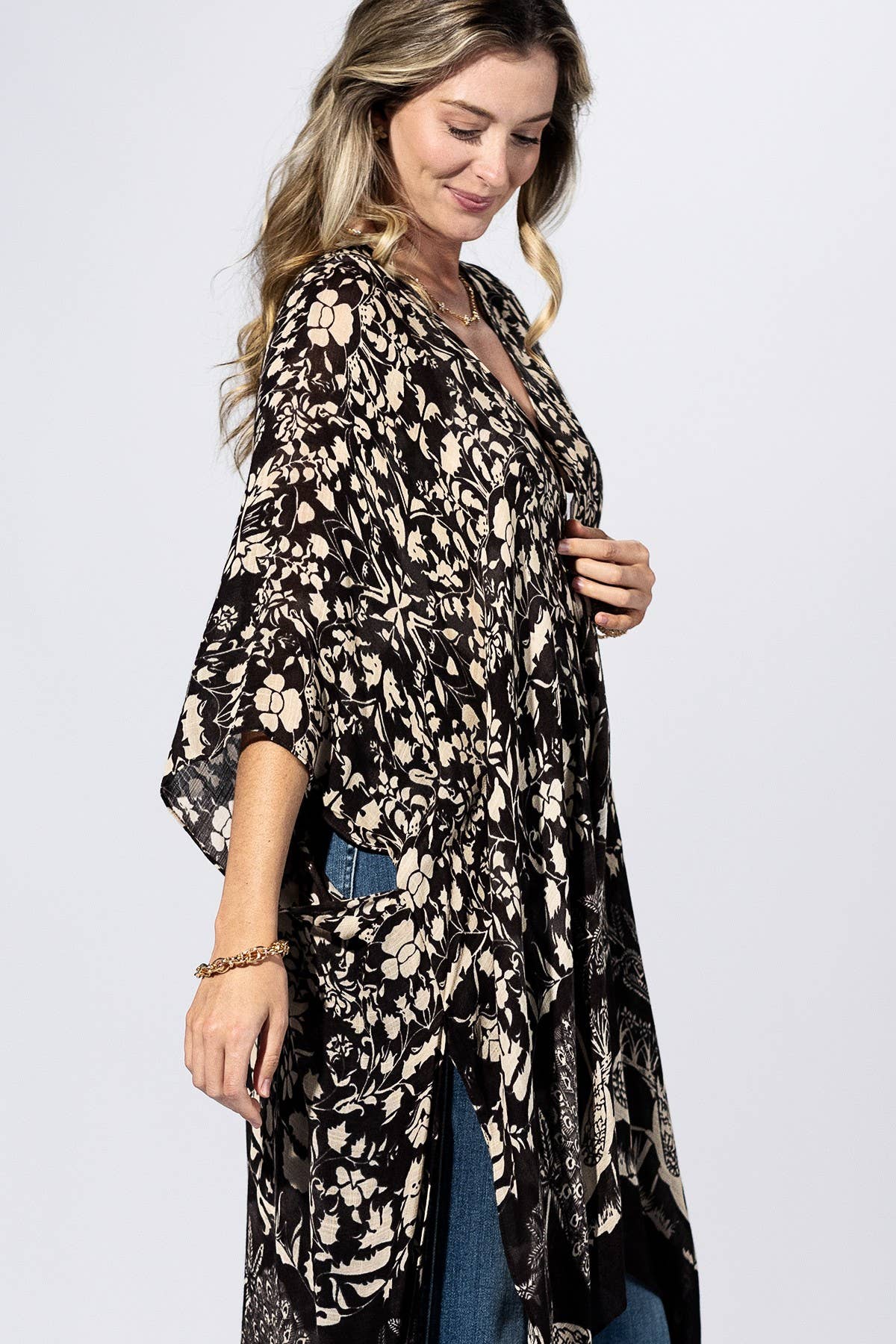 PATCHWORK PAISLEY VISCOSE KIMONO