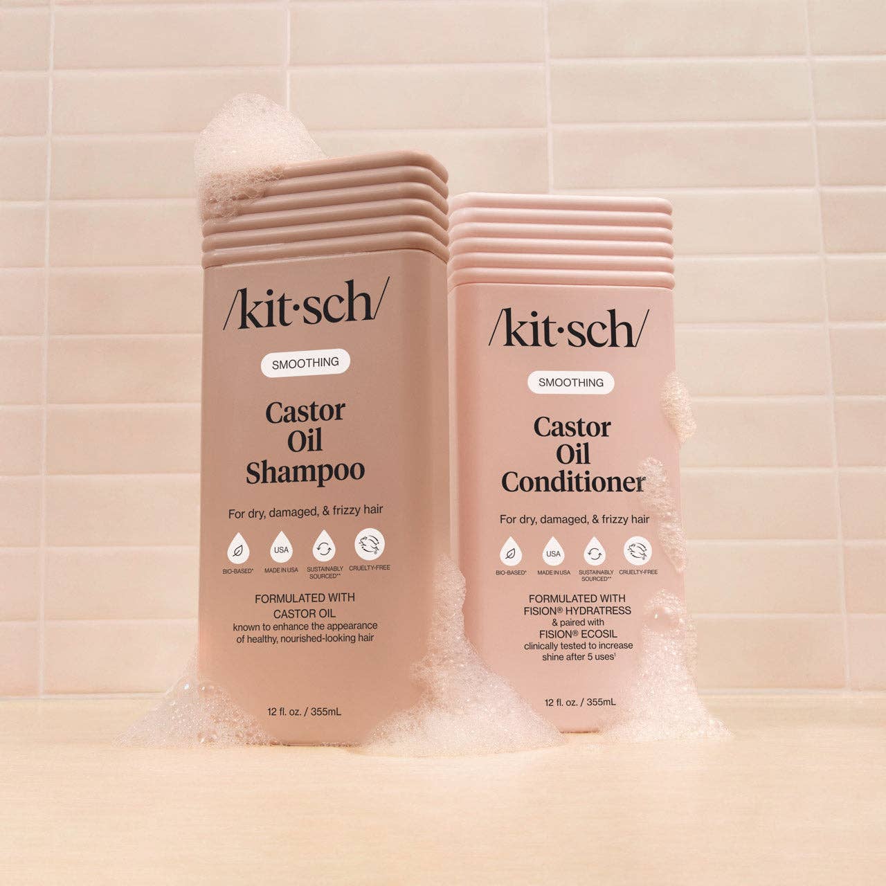 KITSCH SMOOTHING CASTOR OIL SHAMPOO & CONDITIONER COMBO