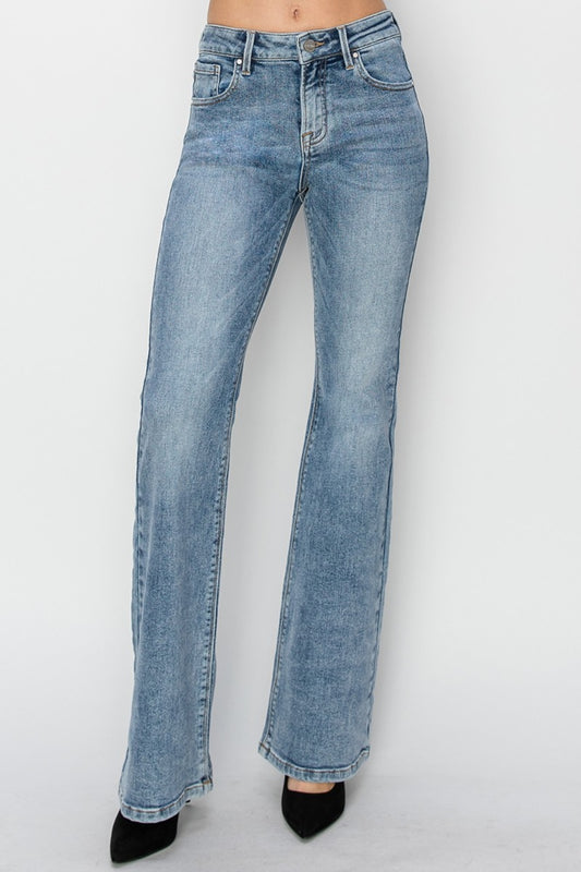 RISEN MID RISE BOOTCUT JEANS
