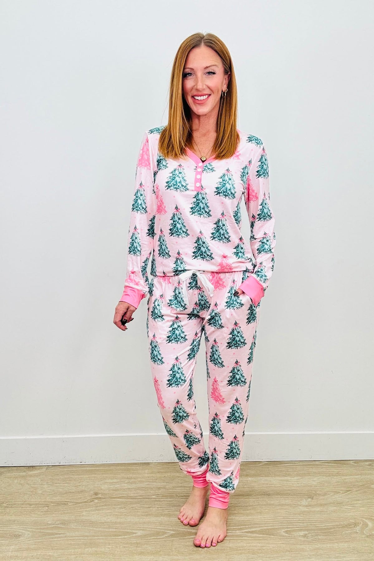 *PREORDER* MOMMY & ME PAJAMA SETS - PINK TREES