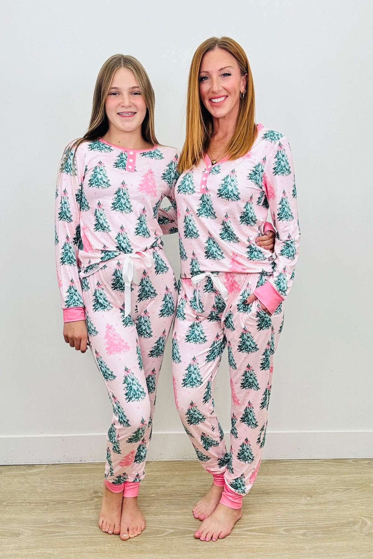 *PREORDER* MOMMY & ME PAJAMA SETS - PINK TREES