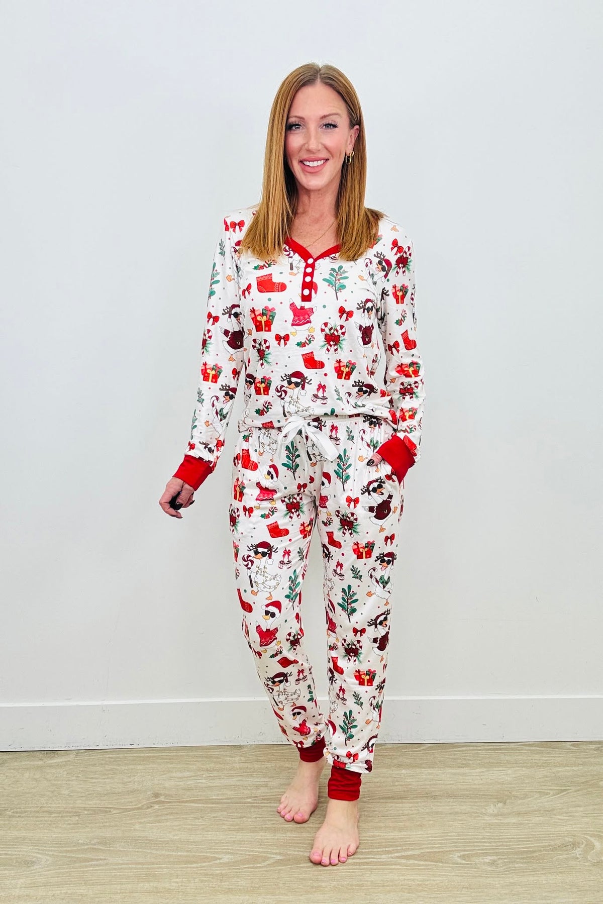 *PREORDER* MOMMY & ME PAJAMA SETS - FESTIVE GEESE