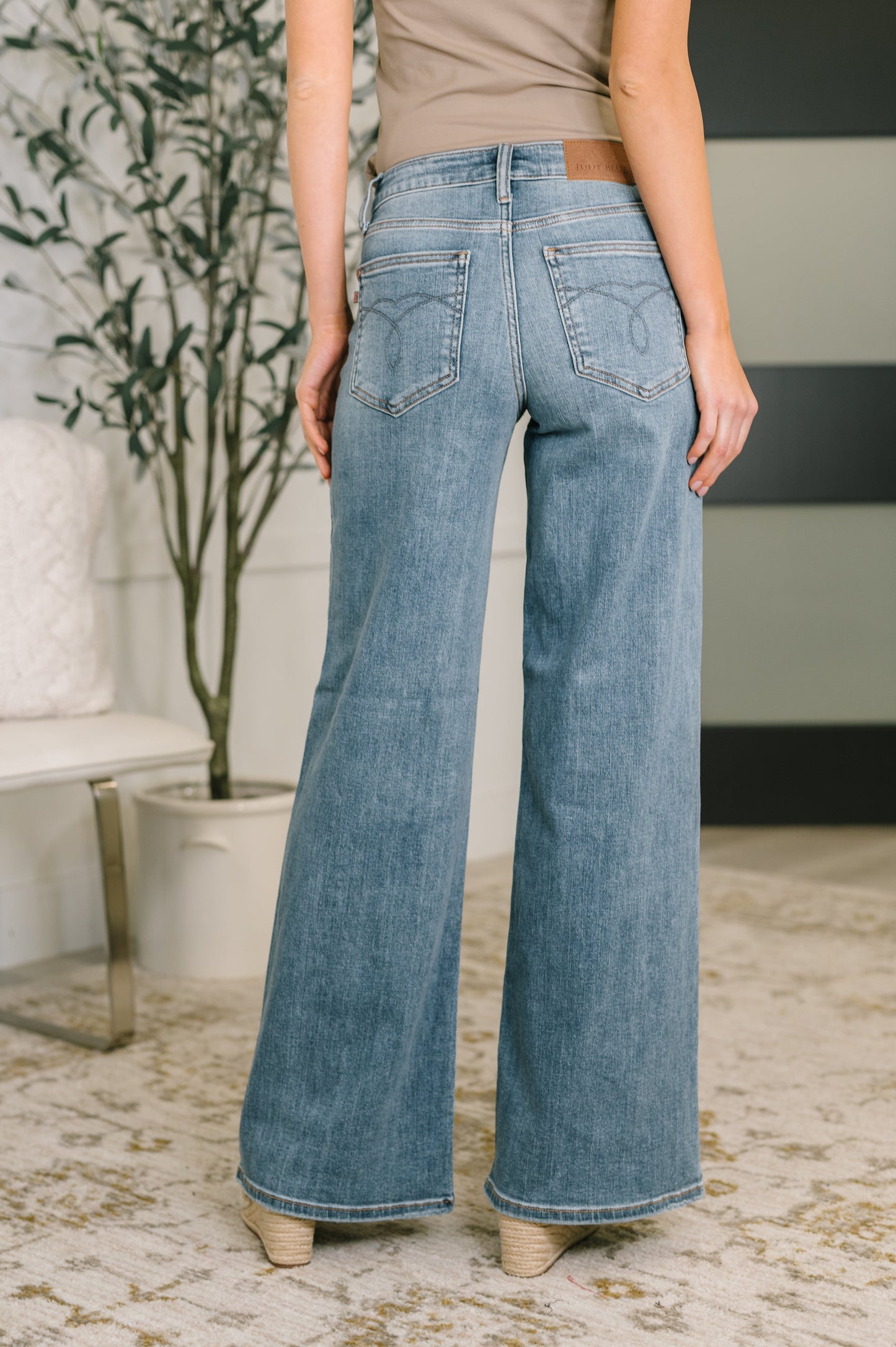 JUDY BLUE ADRIAN MID RISE RETRO WIDE LEG