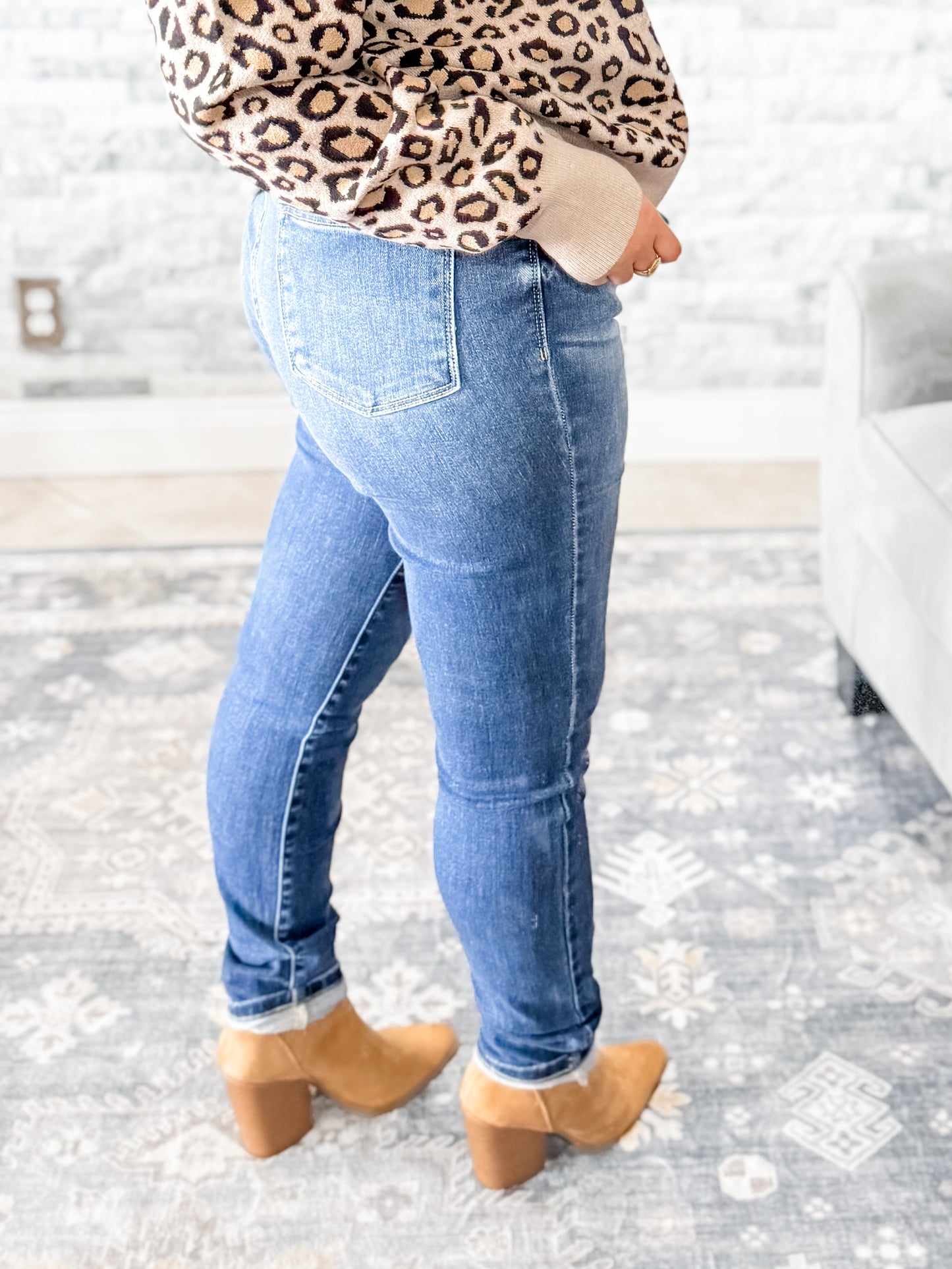 JUDY BLUE HIGH RISE BUTTON FLY SKINNY JEANS