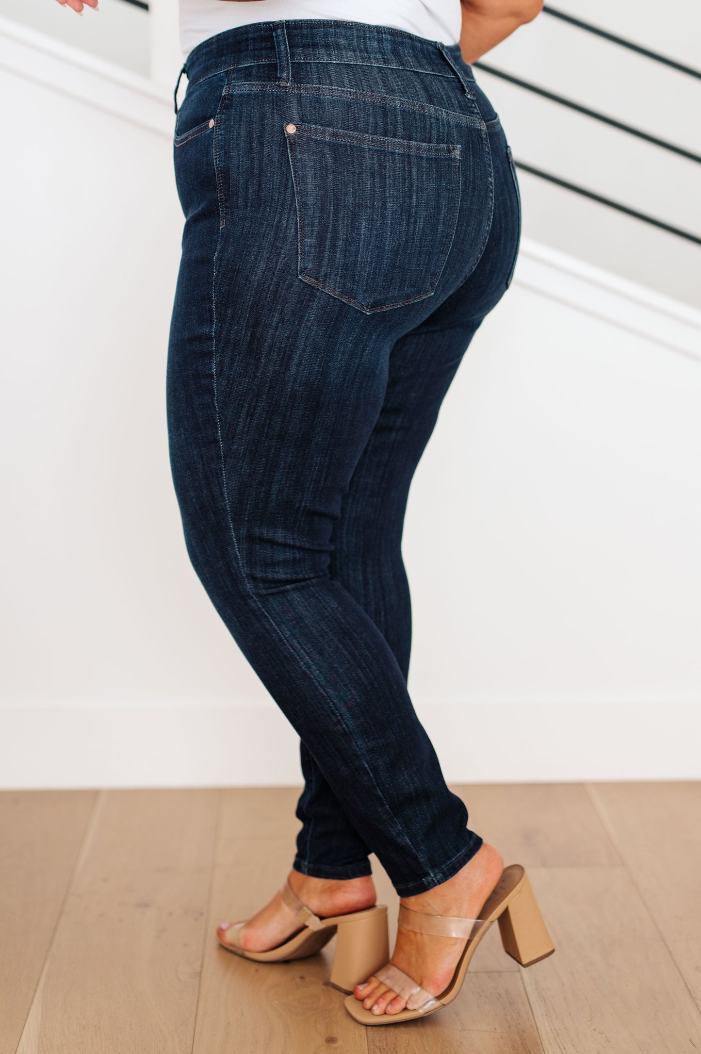 JUDY BLUE BUTTON FLY RESIN WASH BUTTON FLY SKINNY JEANS