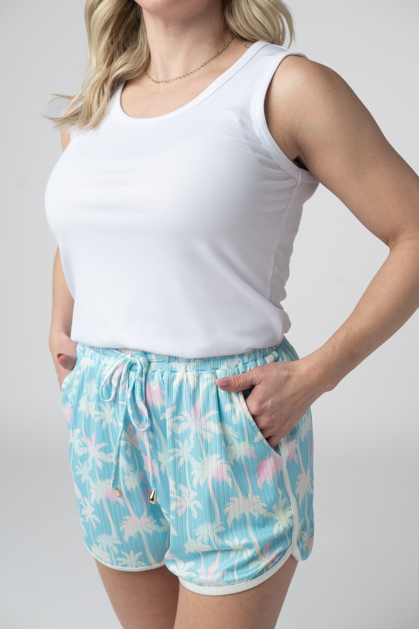 Nova Summer Shorts - Aqua Palm