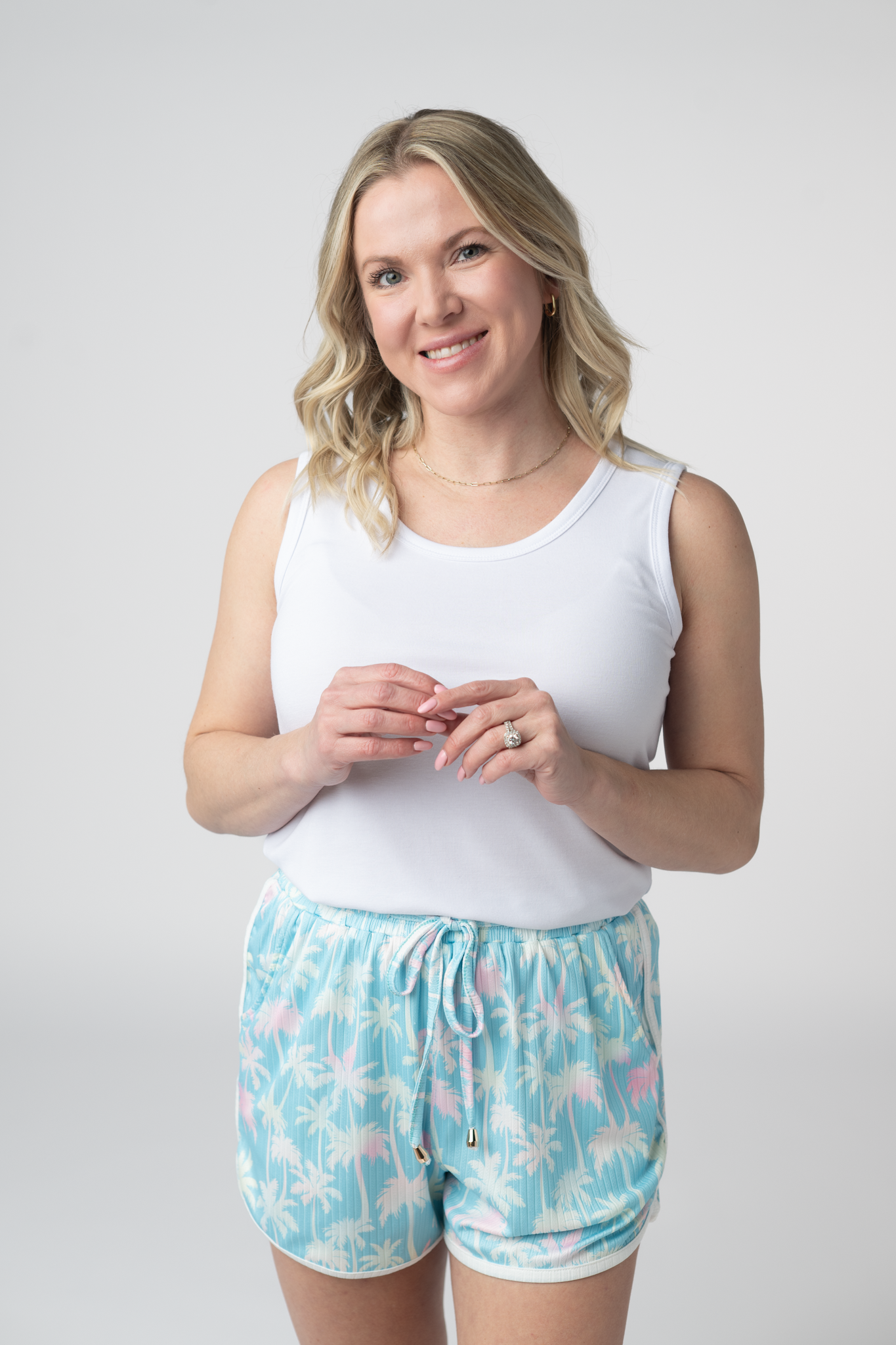 Nova Summer Shorts - Aqua Palm