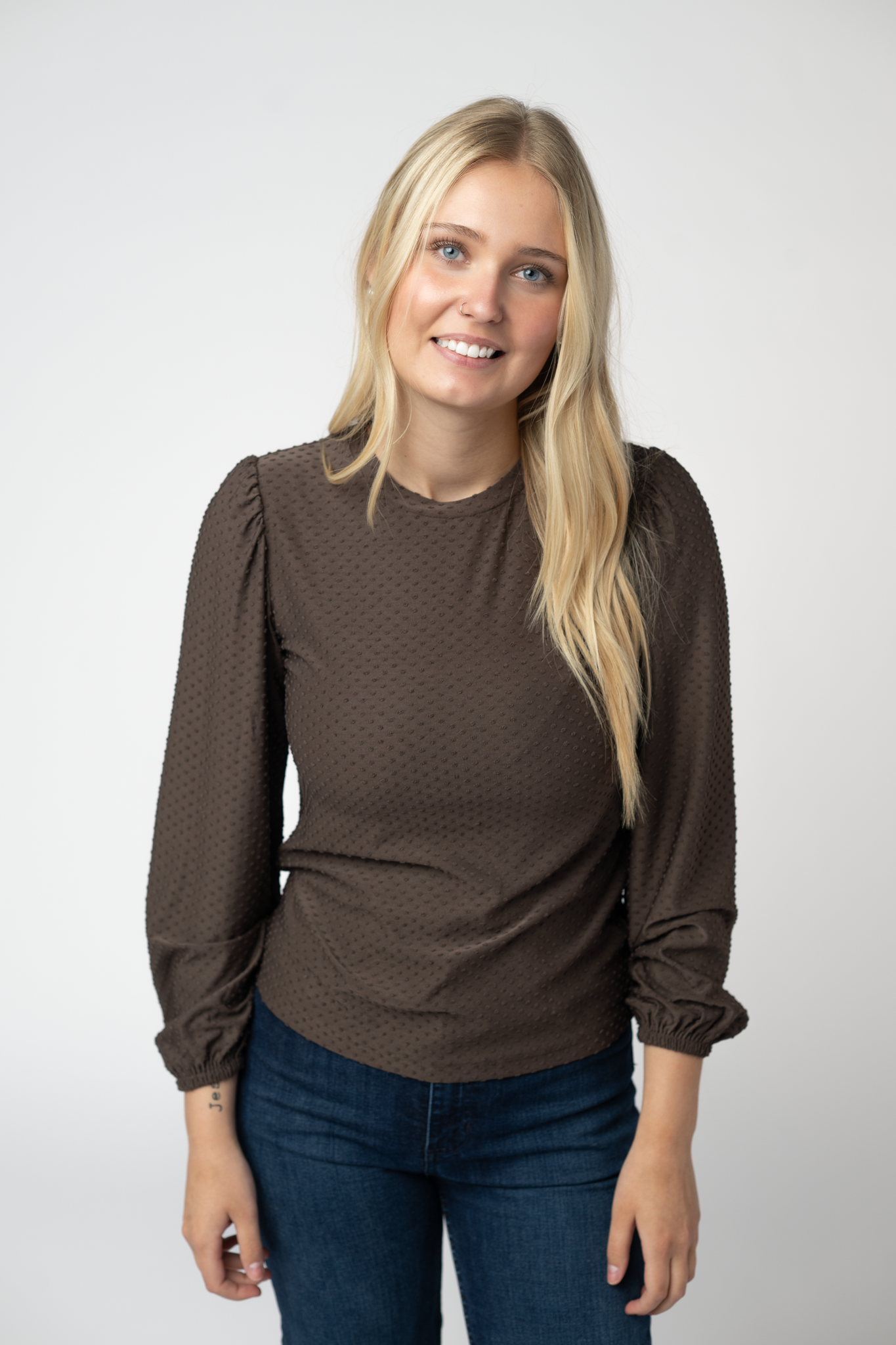 Miranda Dot Top - Brown