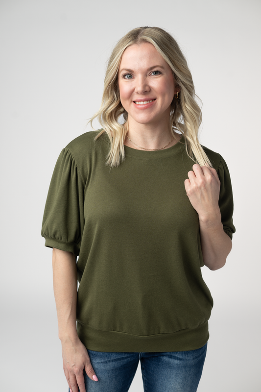 Katie Cozy Top - Olive