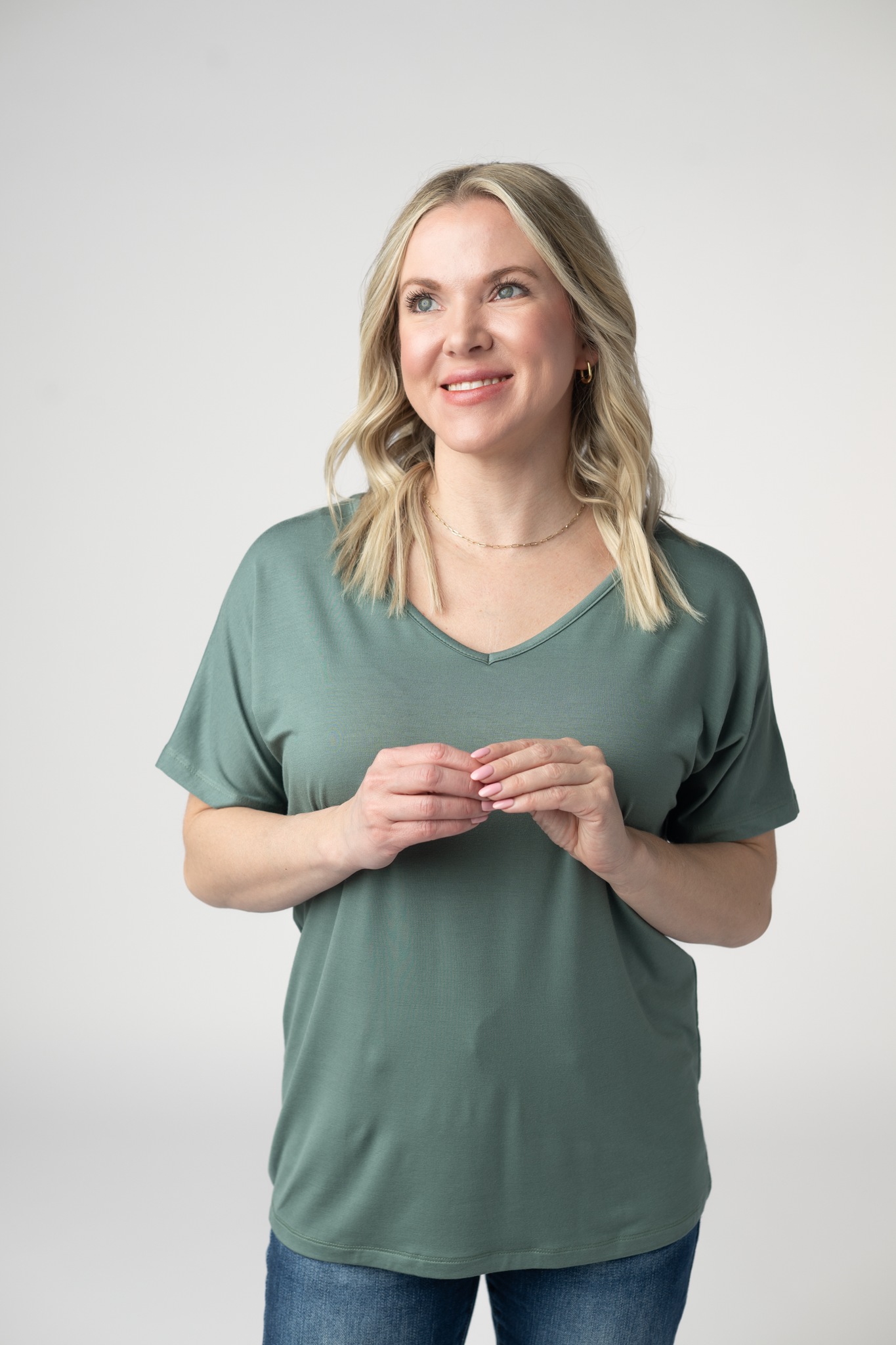 Chloe Cozy Top - Dusty Jade