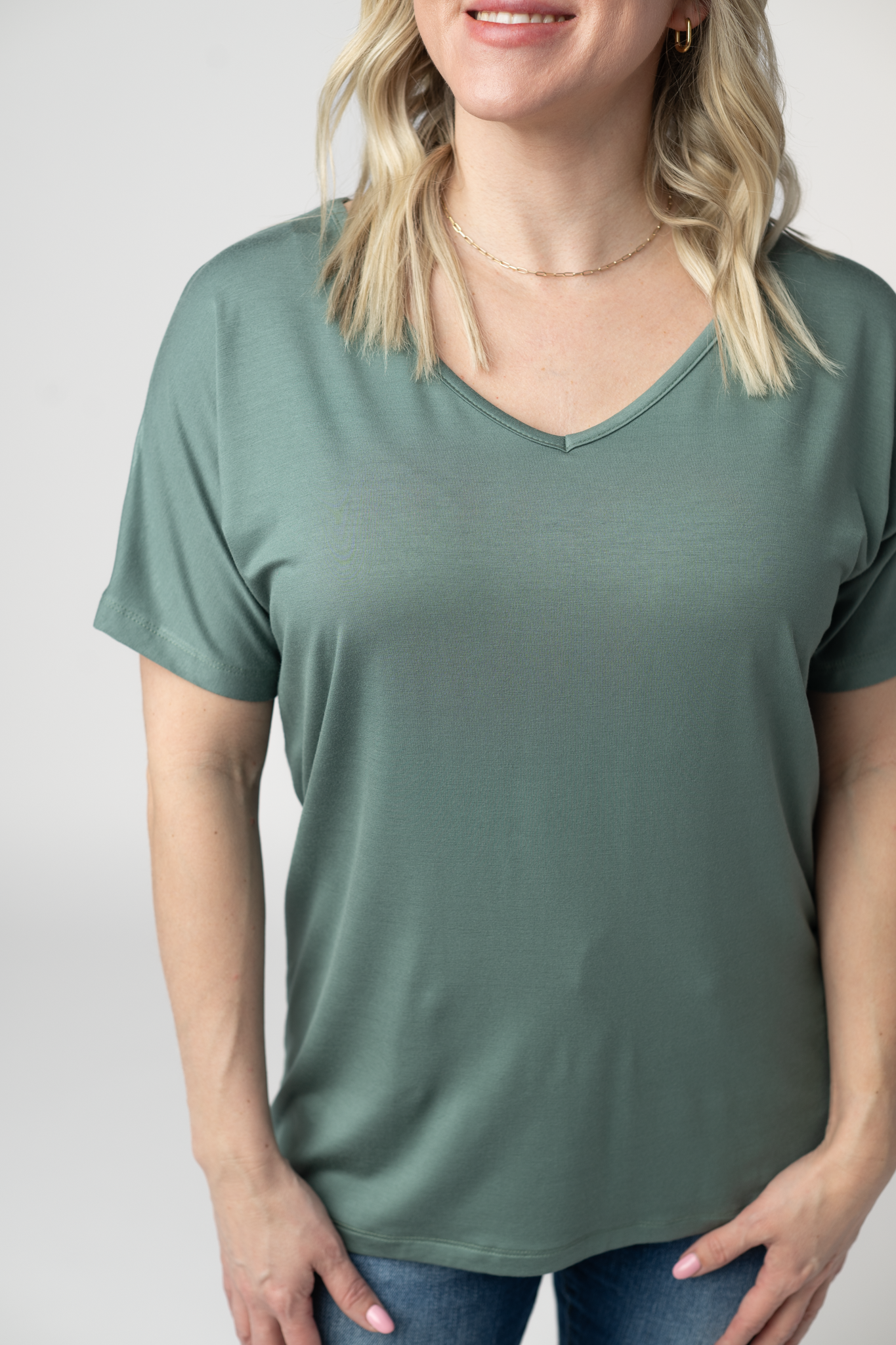 Chloe Cozy Top - Dusty Jade
