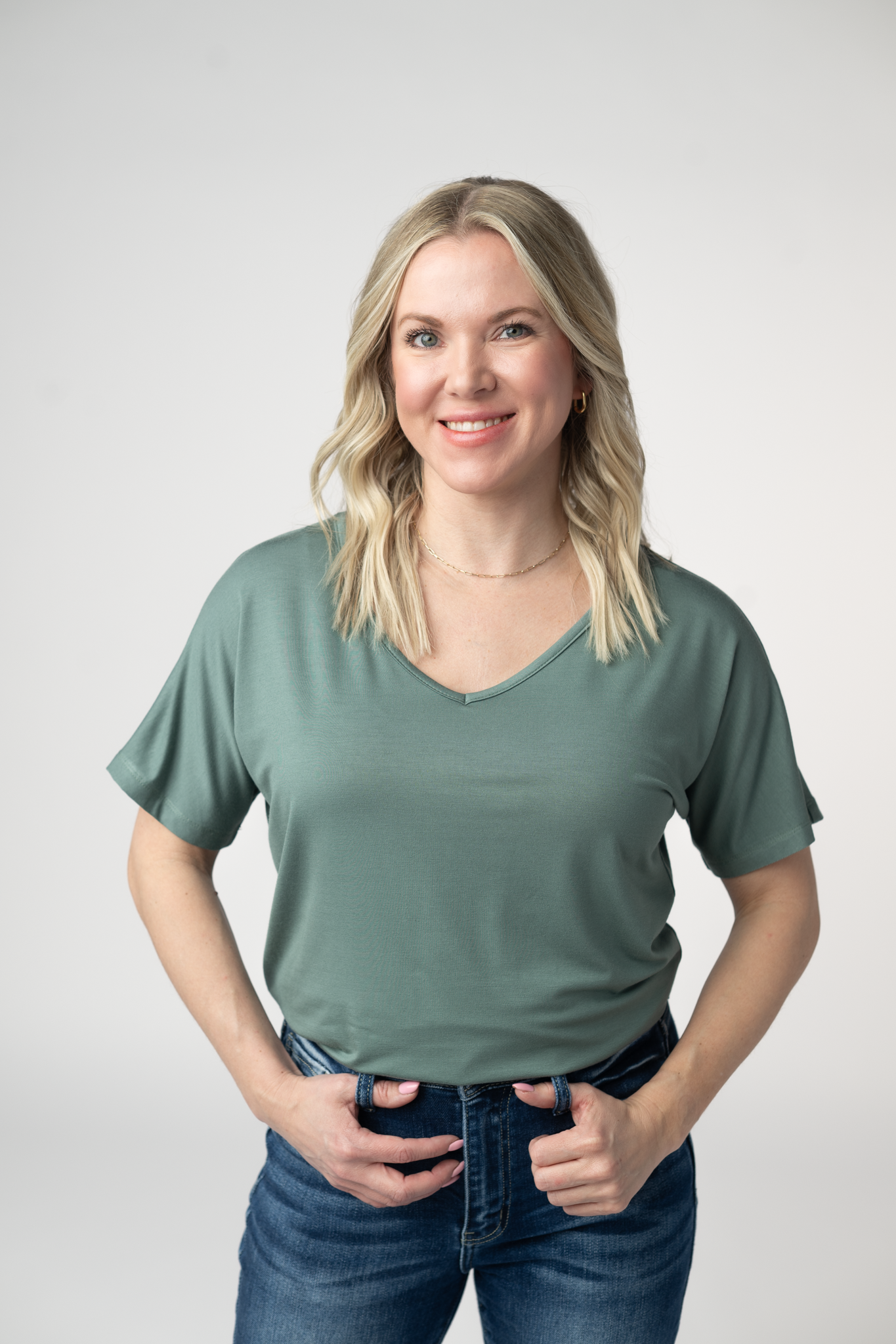 Chloe Cozy Top - Dusty Jade