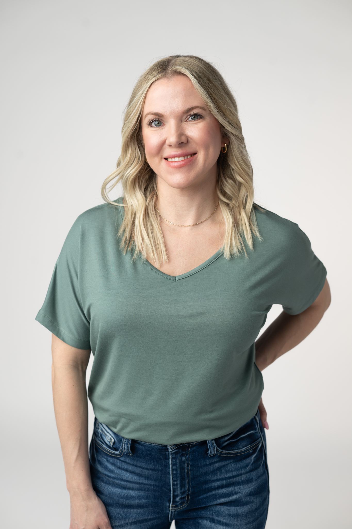 Chloe Cozy Top - Dusty Jade