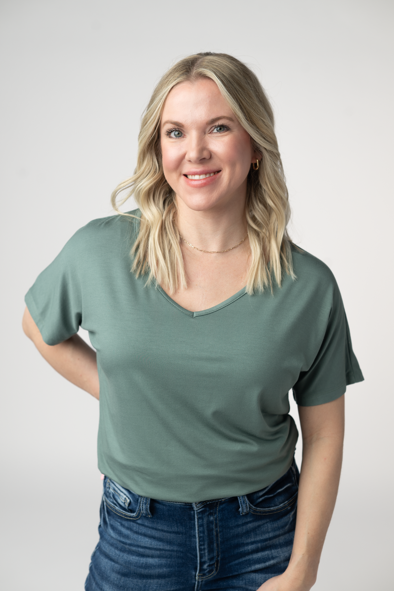 Chloe Cozy Top - Dusty Jade