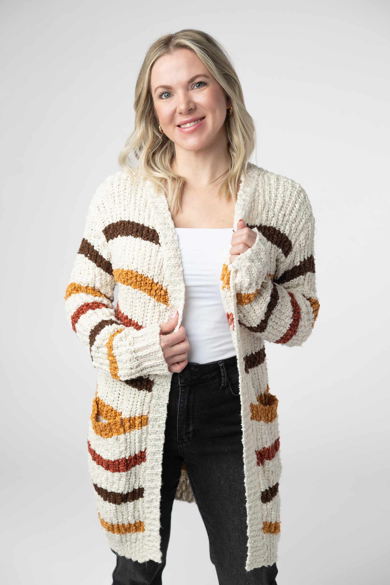 Fall Striped Cardigan