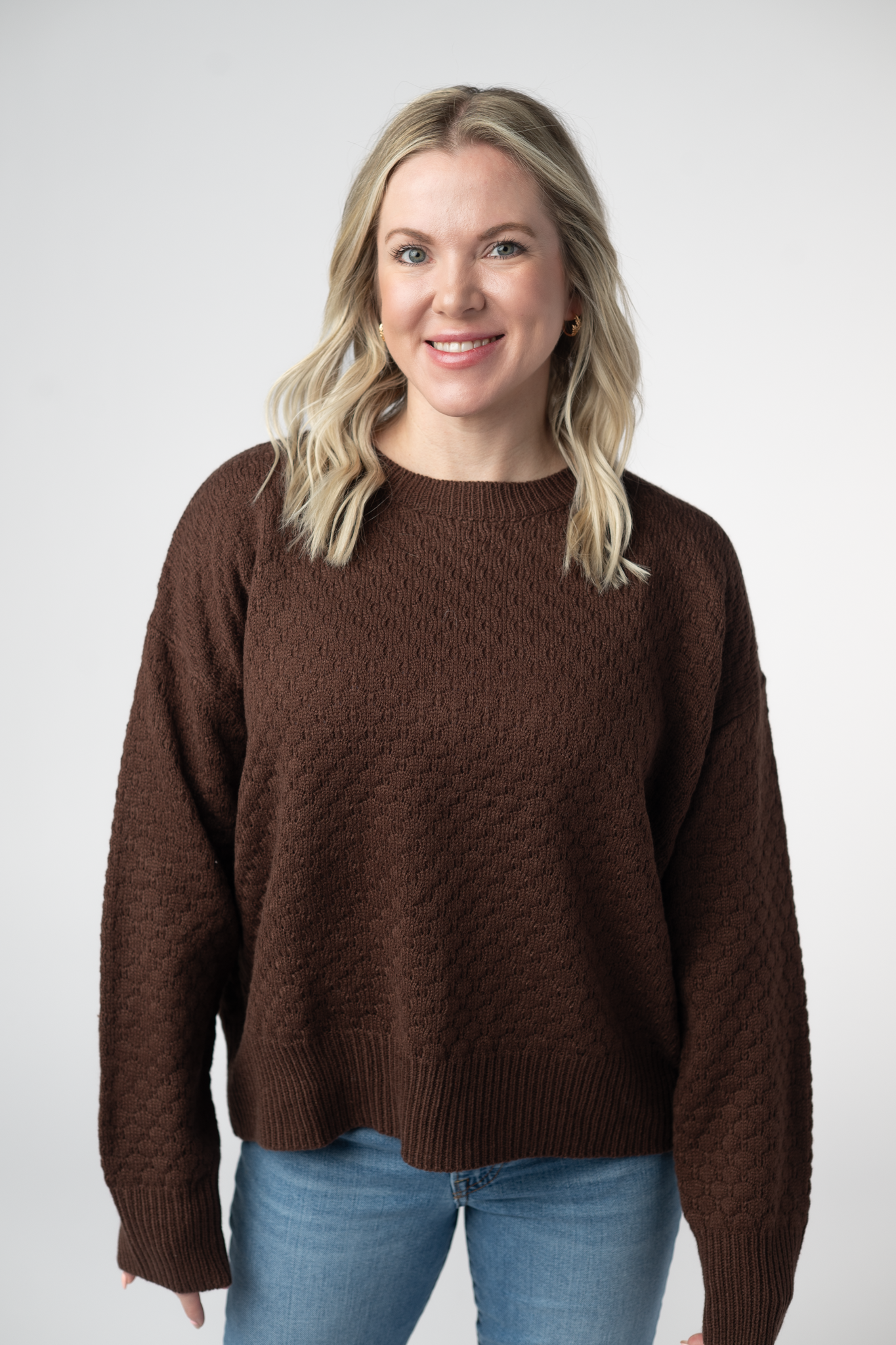 Gianna Pullover Sweater - Brown