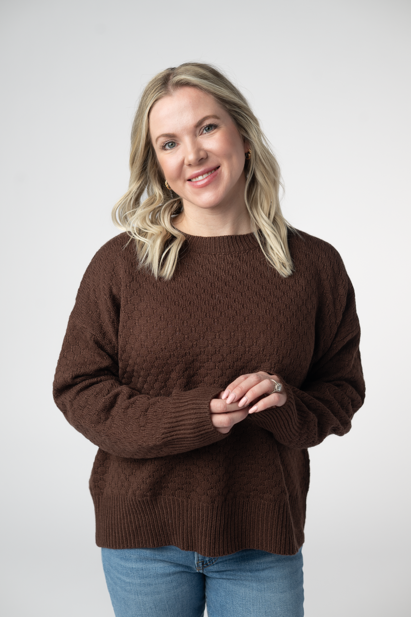 Gianna Pullover Sweater - Brown