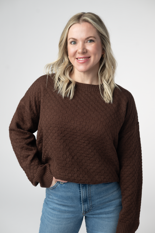 Gianna Pullover Sweater - Brown