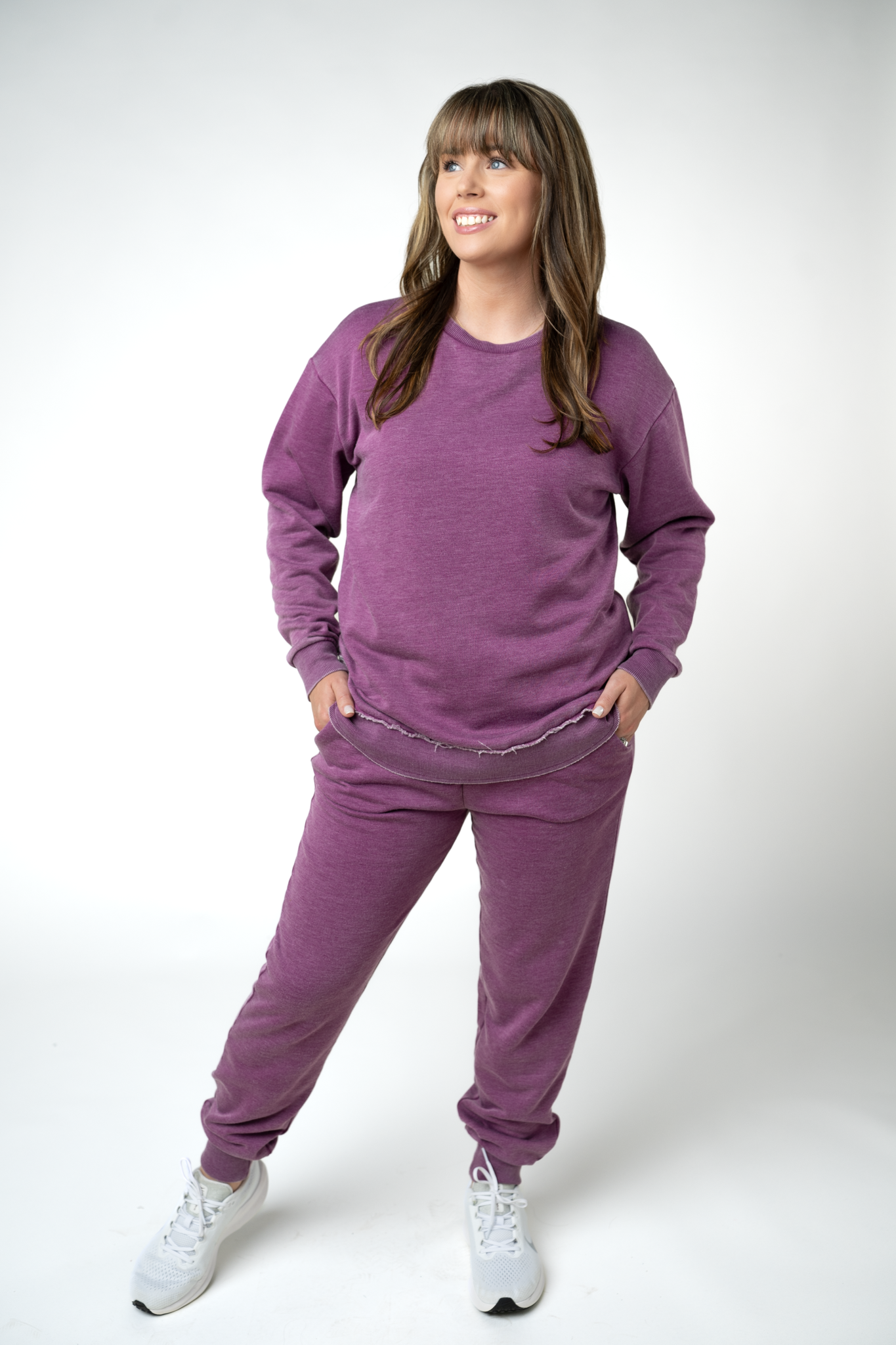 Vintage Wash Pullover - Purple