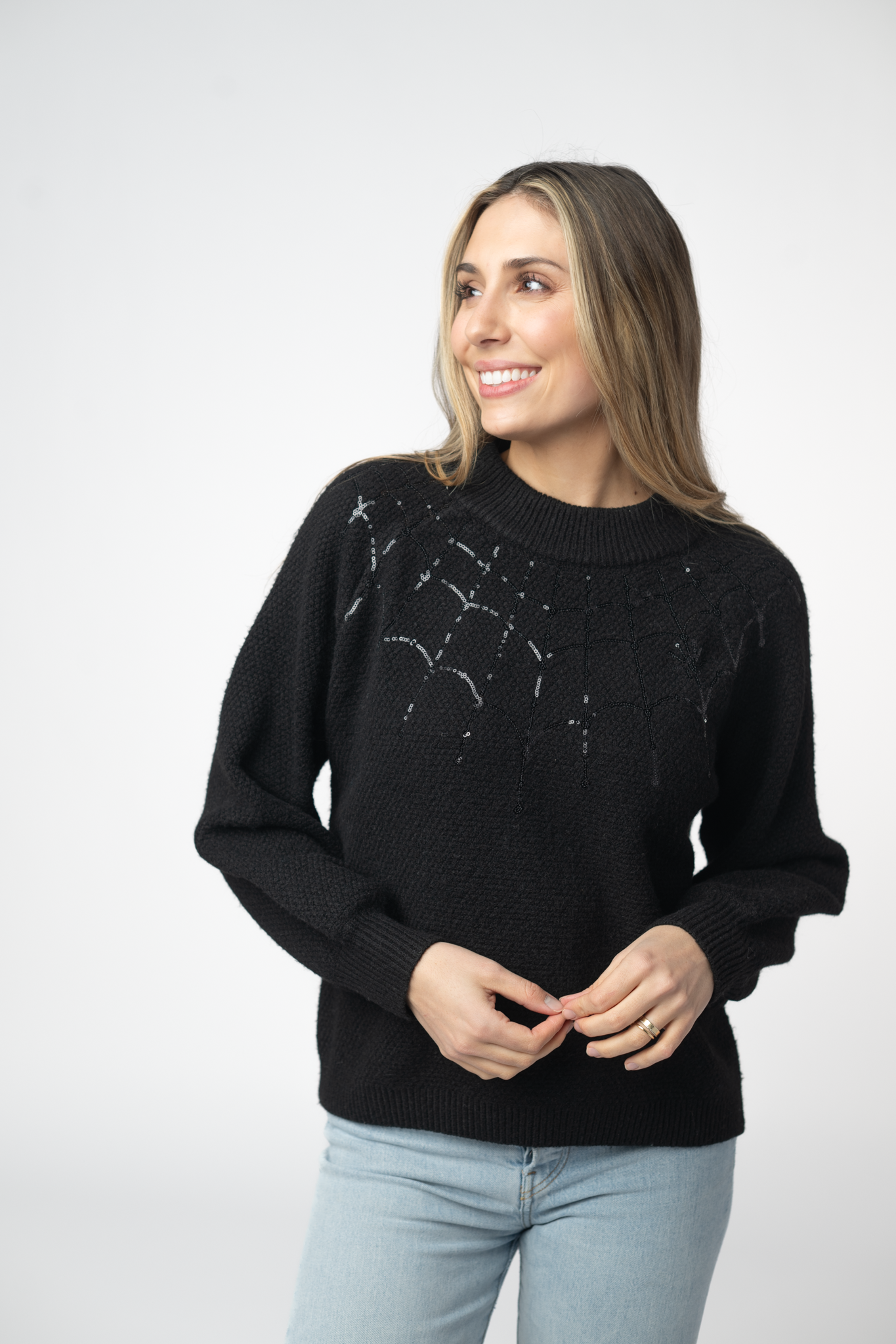 Sequin Webs Sweater