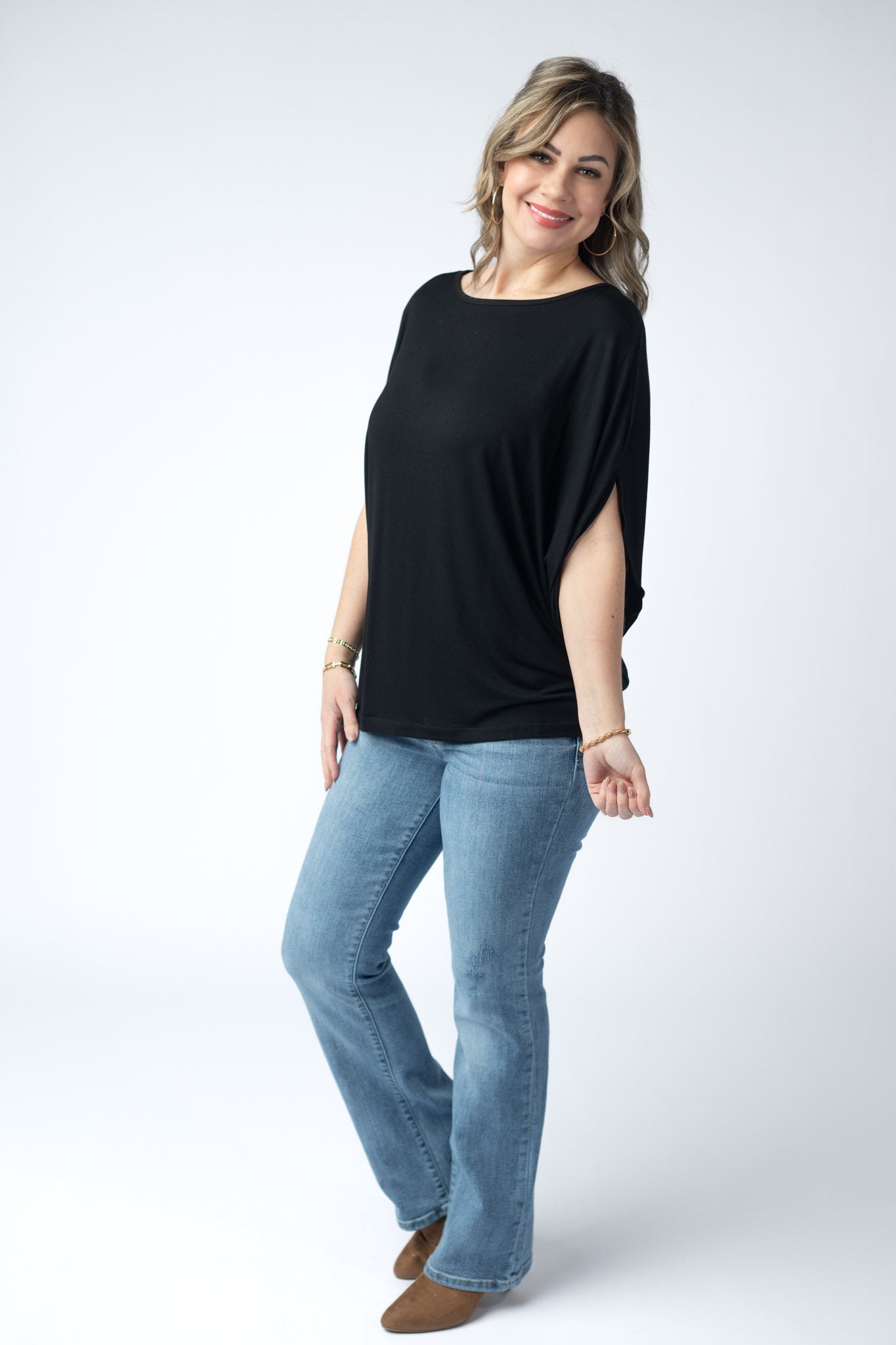 Darcy Dolman Top - Black