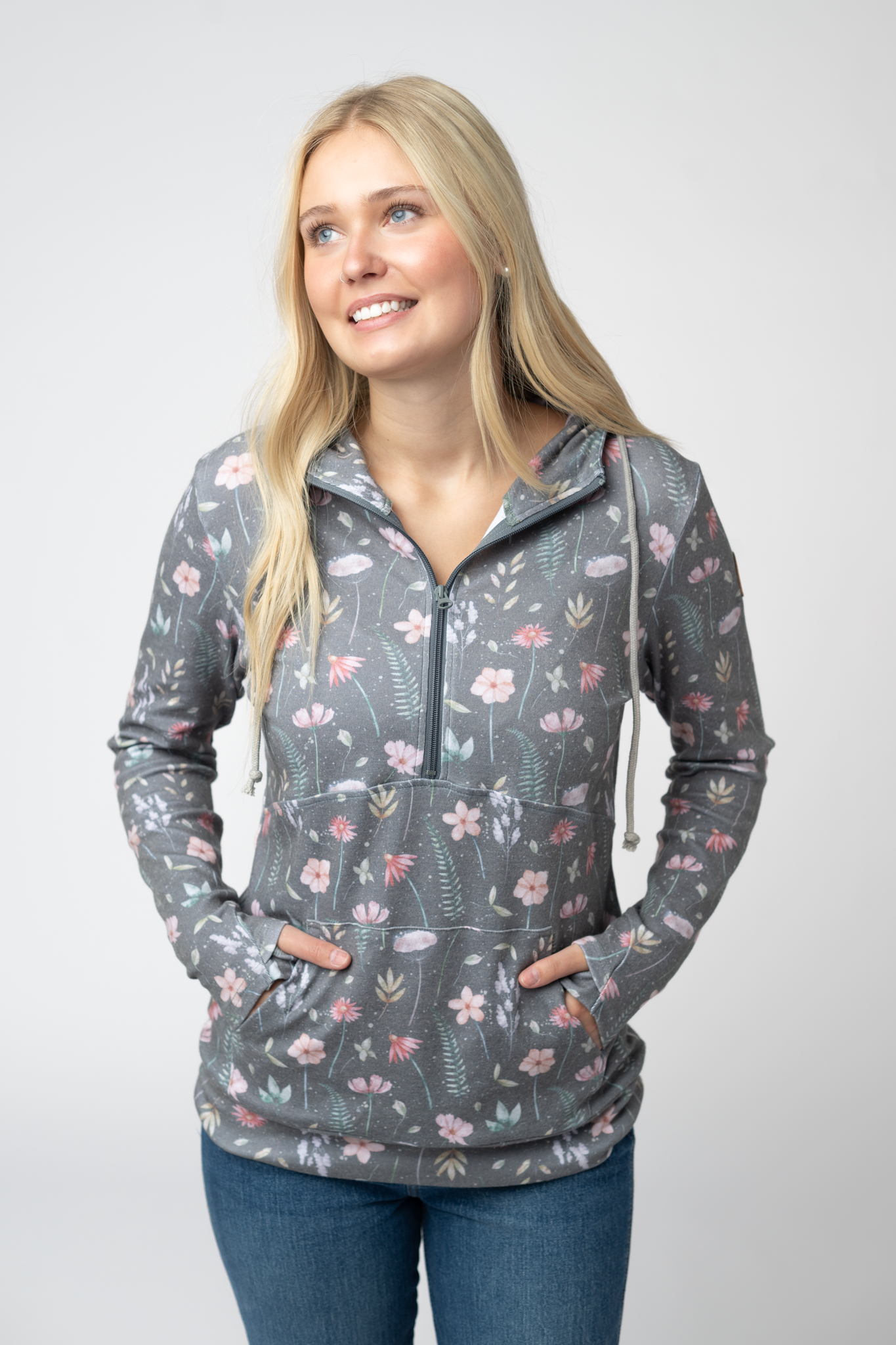 HalfZip Hoodie - Wildflower Meadow