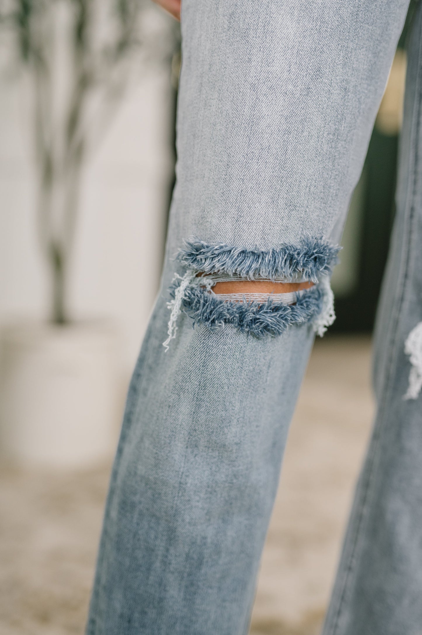 JUDY BLUE MID RISE CUFFED & DESTROYED BOYFRIEND JEANS