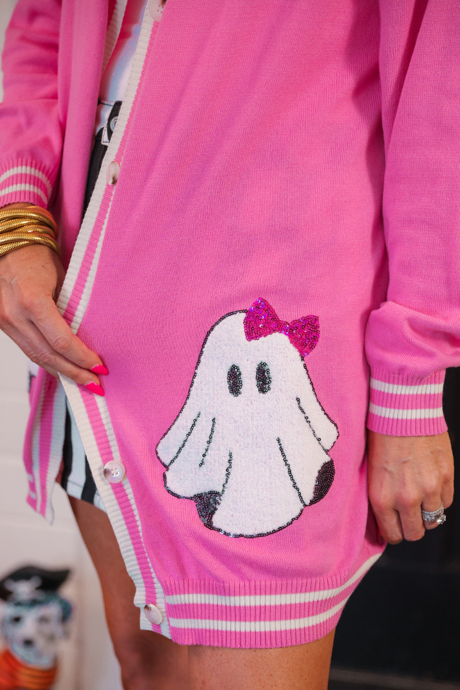GIGI LONG GHOST CARDIGAN