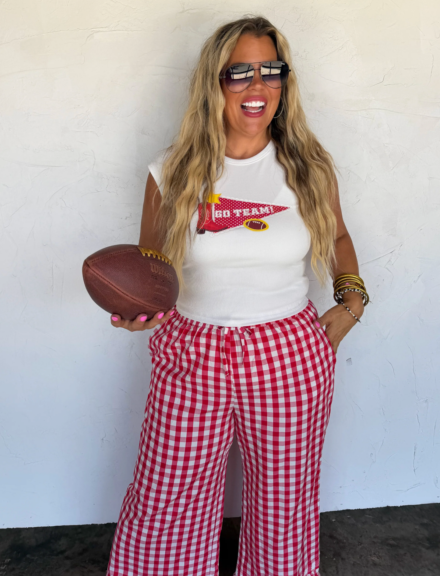 *PREORDER* DIXIE GINGHAM RUFFLE PANTS