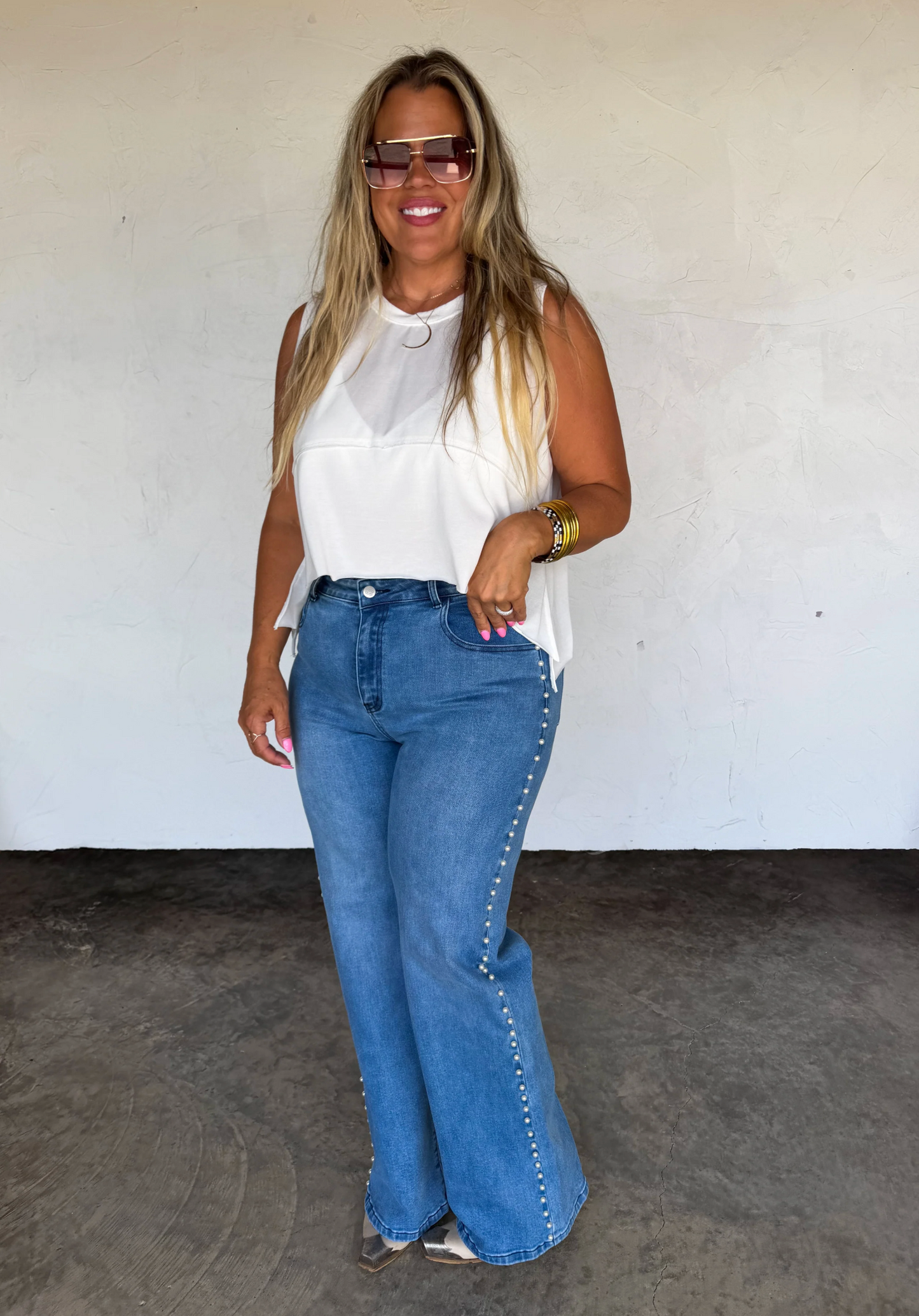 *PREORDER* UPTOWN PEARL DENIM JEANS