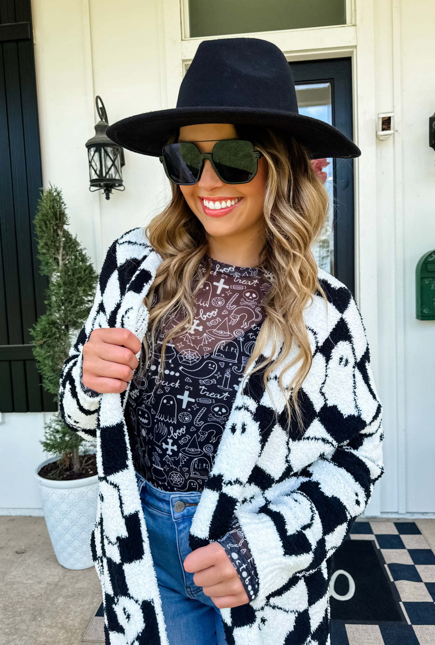 *PREORDER* GHOST CHECK CLOUD CARDIGAN