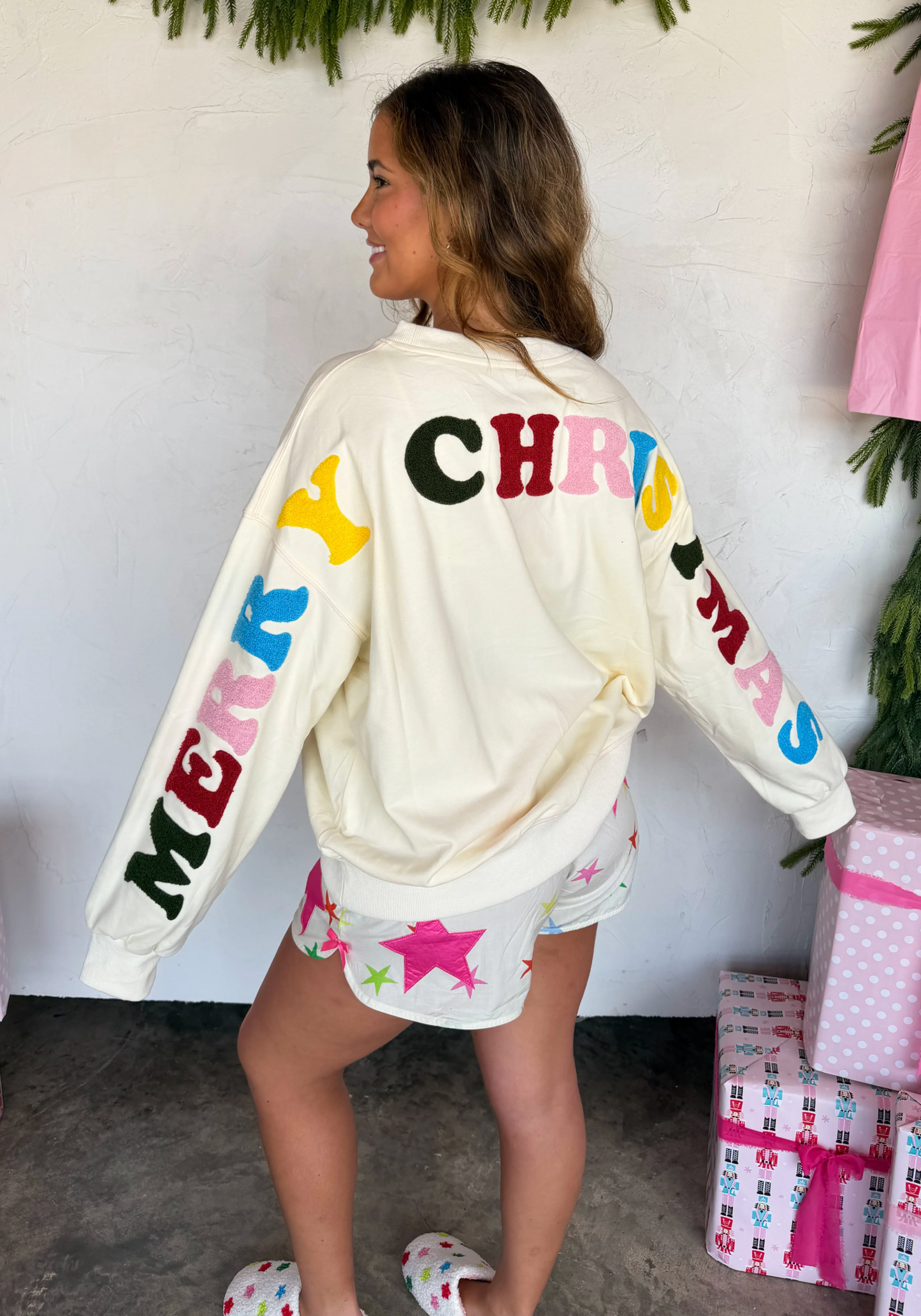 *PREORDER* MERRY CHRISTMAS CHENILLE PULLOVER