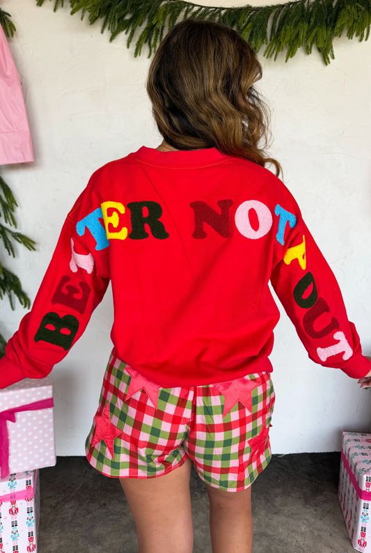 *PREORDER* BETTER NOT POUT CHENILLE PULLOVER