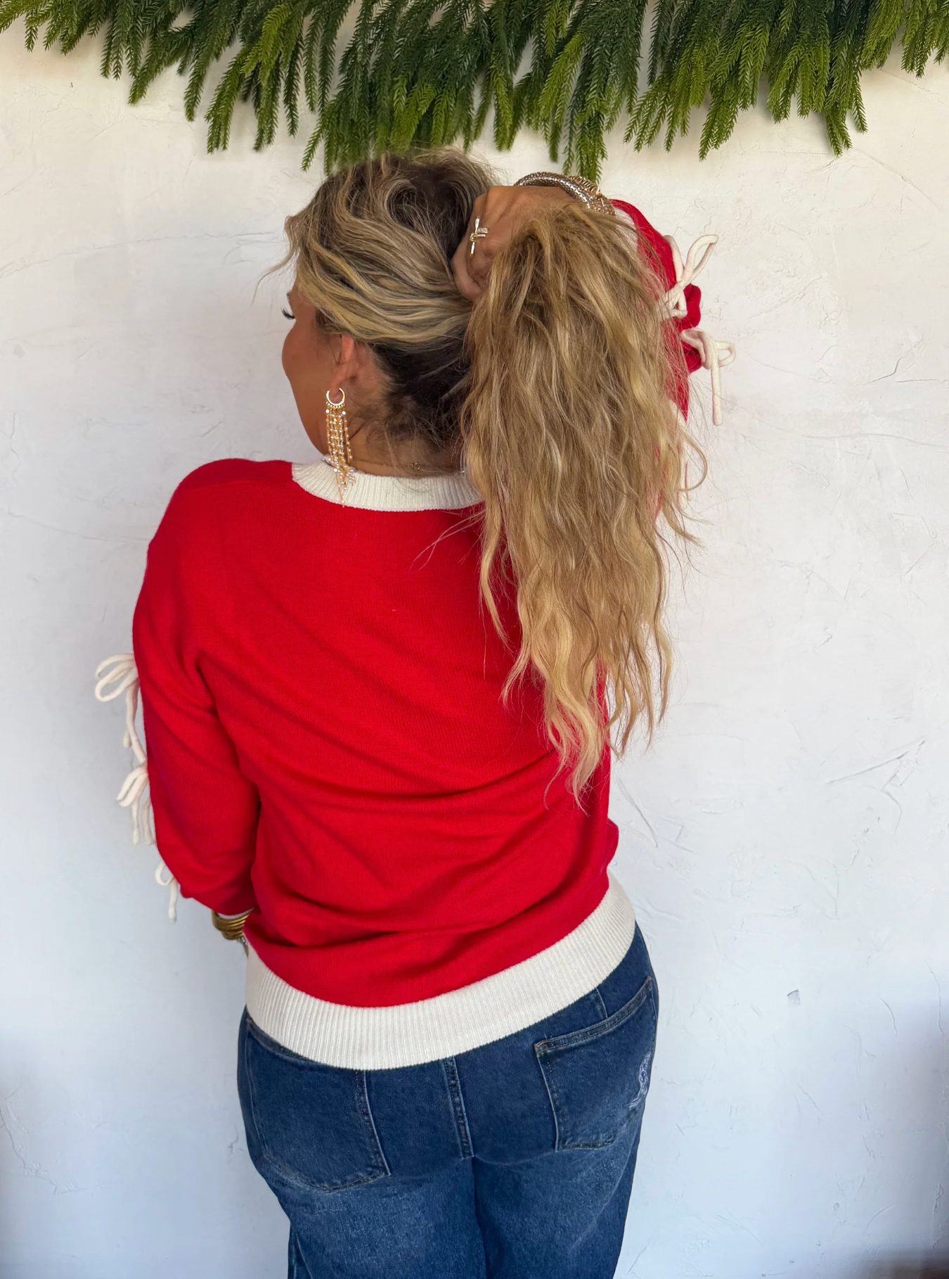 *PREORDER* DECK THE HALLS BOW SWEATER - TWO COLORS