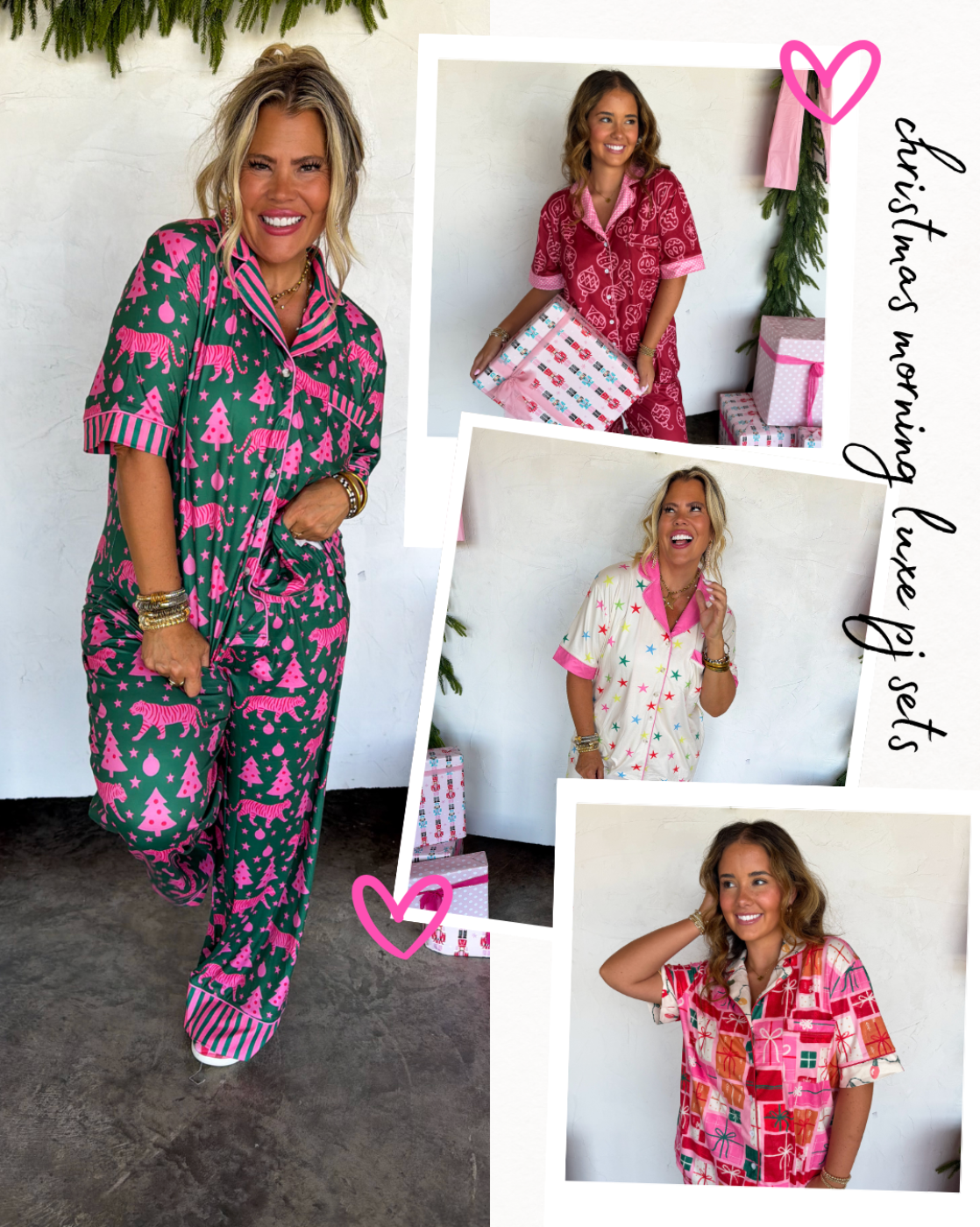 *PREORDER* CHRISTMAS MORNING LUXE PJ SETS - FOUR COLORS