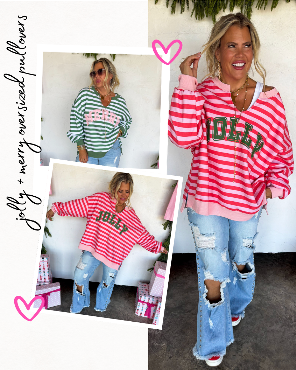*PREORDER* JOLLY & MERRY OVERSIZED PULLOVER - THREE COLORS