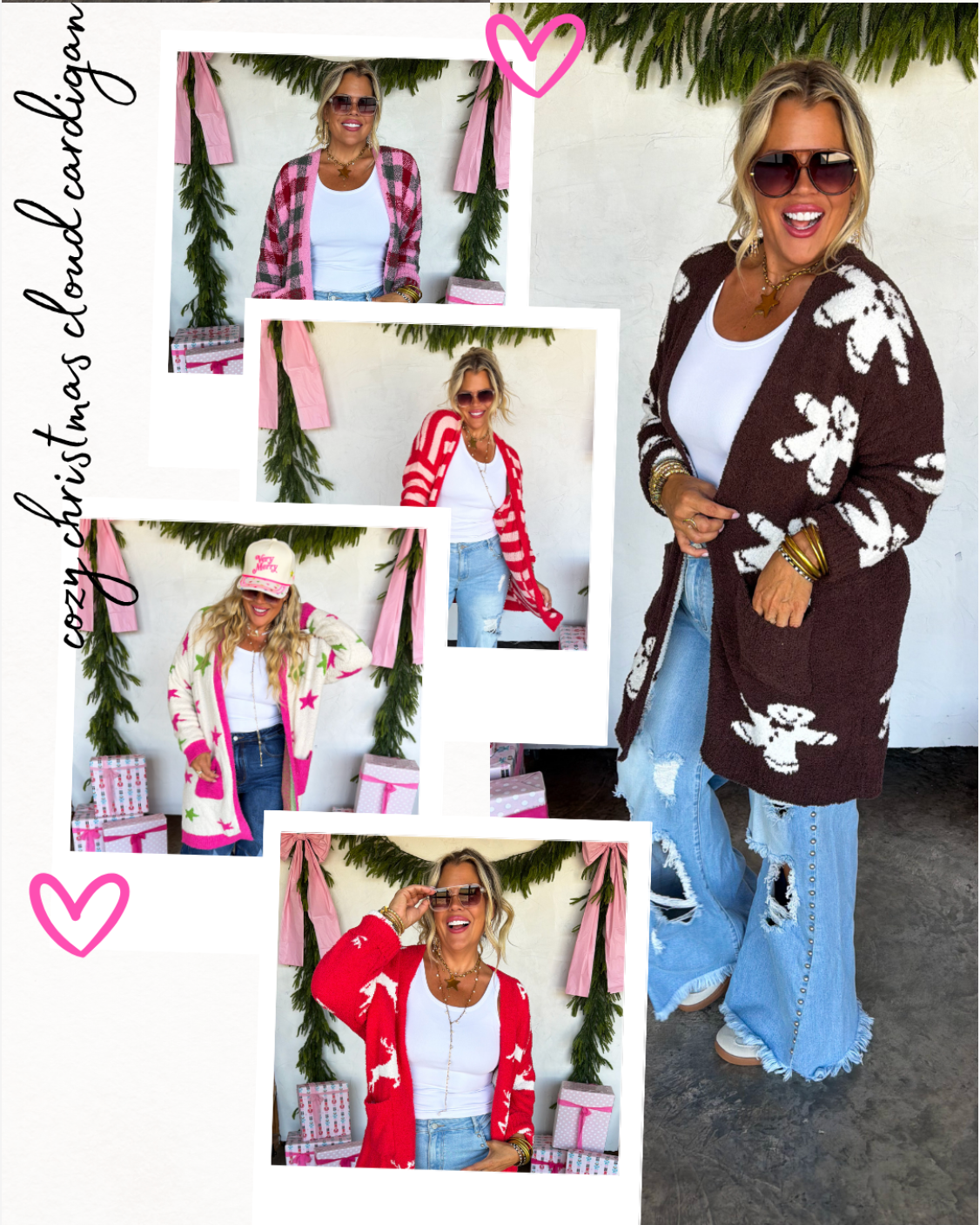 *PREORDER* COZY CHRISTMAS CLOUD CARDIGAN - FIVE COLORS