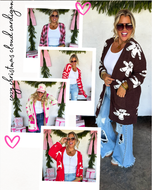 *PREORDER* COZY CHRISTMAS CLOUD CARDIGAN - FIVE COLORS